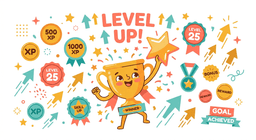 Gamified progress illustration